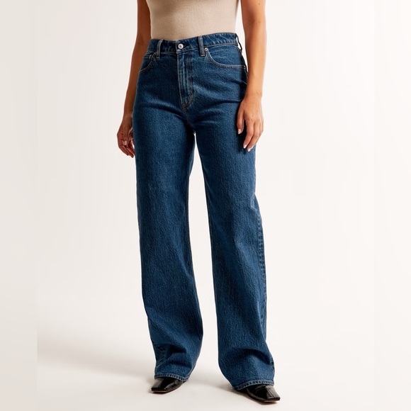 Abercrombie & Fitch Denim - Abercrombie & Fitch Women's High Rise Jeans - Dark Blue